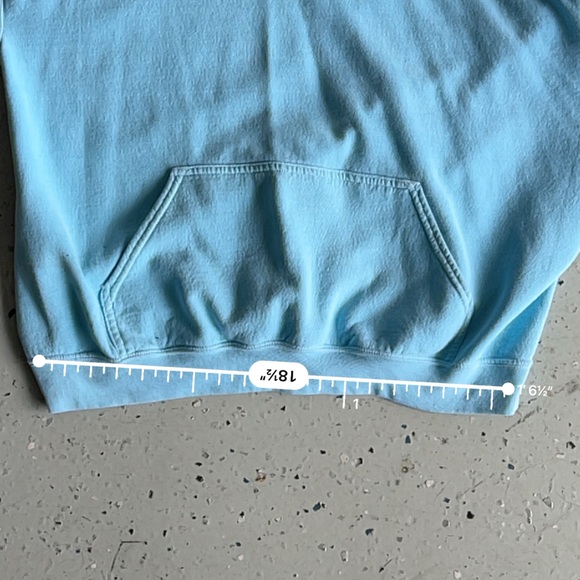 iets frans… Blue Hoodie M Urban Outfitters Relaxed Fit Streetwear Pullover Blank - Picture 12 of 12